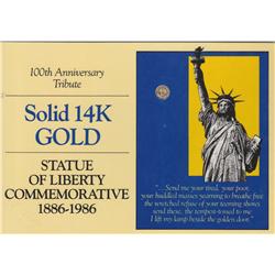 14 K GOLD LIBERTY COMMEMORATIVE