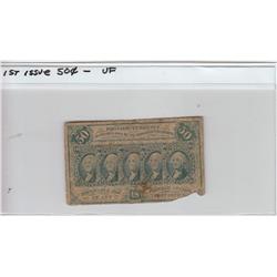 FIRST ISSUE FRACTIONAL 50 CENT CURRENCY