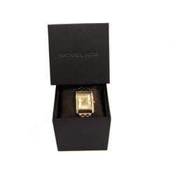Michael Kors Women's MK3128 Gold 5-Link Rectangle Glitz Watch