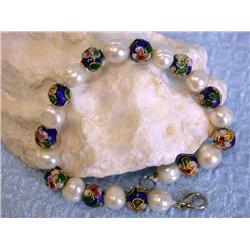Pearl and Enamel Bracelet