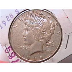 1928-S Peace Dollar Ch VF30