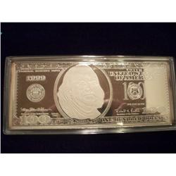 4 Oz .999 Pure Silver "$100 Bill"