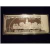 Image 2 : 4 Oz .999 Pure Silver "$100 Bill"