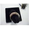 Image 2 : 1 Ct. Two Row Diamond Band W/Diamonds Also Inset On Side of Band, 7.4 Grams 14K Gold