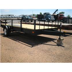 6'X16' SINGLE AXLE TRAILER W NEW FLOOR,