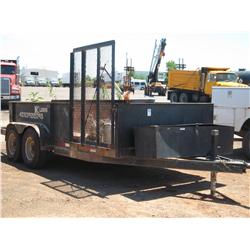 1998 CURBMATE TANDEM AXLE MASONRY TRAILER,
