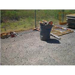 SCAFFOLD SECTIONS, BRACES, SAFETY RAILS, CASTERS, PINS, WOOD WALKBOARDS, ,