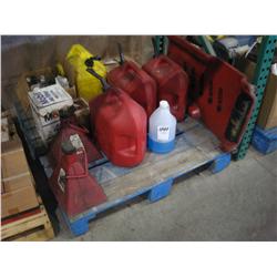 GAS CANS, JACK STANDS & CREEPER,