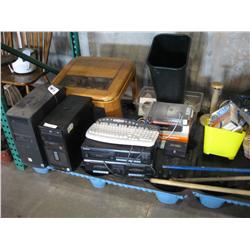 COMPUTERS, AUDIO EQUIP, SIDE TABLE, & MISC,