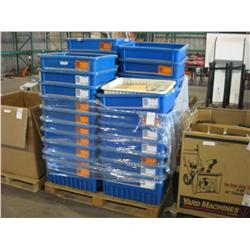 PALLET OF PLASTIC PACKING TOTES,