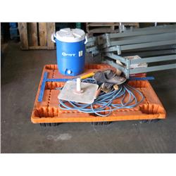 EXTENSION CORD, T SQUARE, SCREWS, MUD TOOLS;