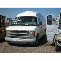 1997 CHEVY 2500 RAISES ROOF CARGO VAN,