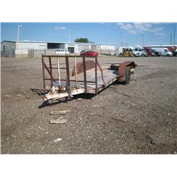 TANDEM AXLE TRAILER W/MISSING TIRE