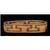 Image 1 : Pima Basket with Greek Key Design ca. 1900  8 1/4" L. 2 1/2" W.  Fine Condition
