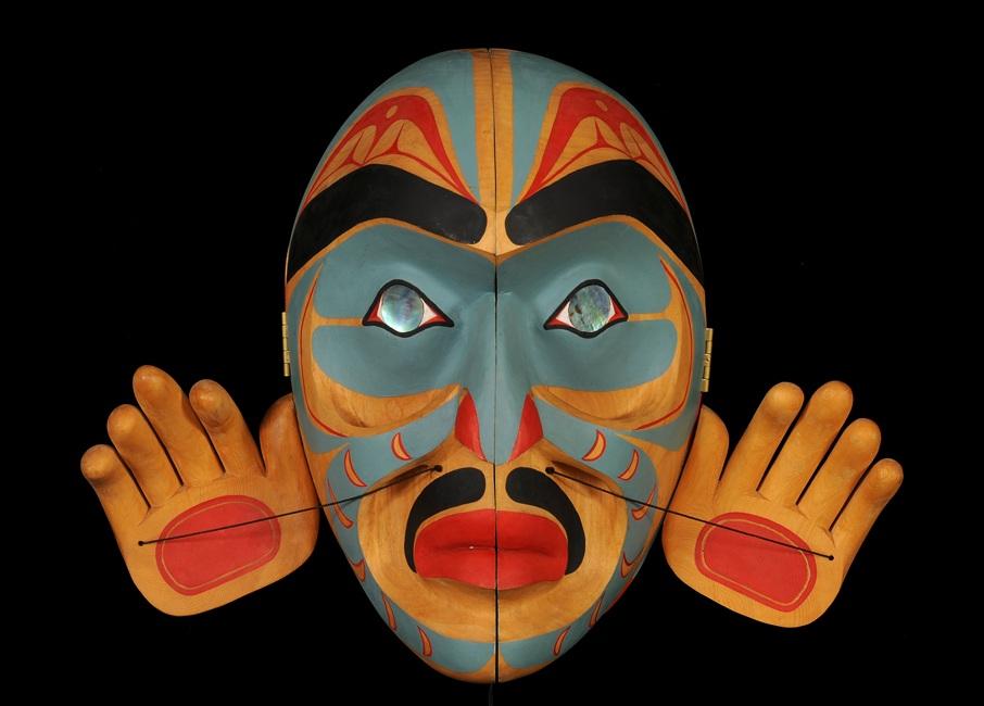 Neel 2 David Neel Two Spirited Transformation Mask - Carved Alder and Yellow ...