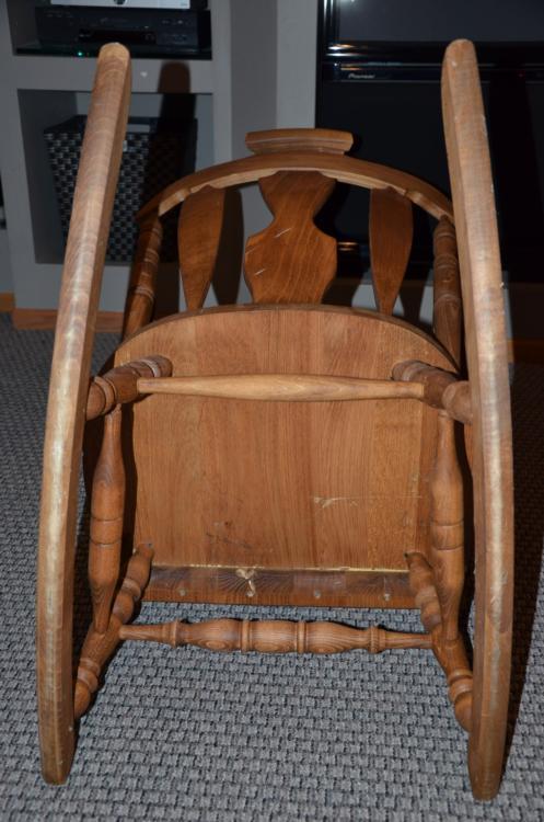Classic Tall Wooden Rocking Chair Rocker Yugoslavia
