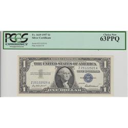 $1 PCGS 63 PPQ 1957 SC