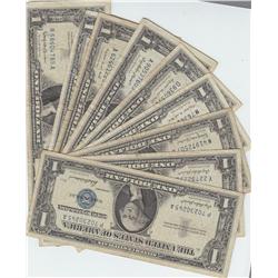 10 SILVER CERTIFICATES 1957