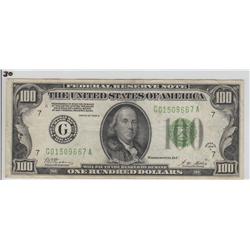$100 REDEEMABLE IN GOLD 1928 FRN