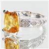 Image 2 : 23.05twc Citrine Diamond 14k Gold Ring (JEW-3400)