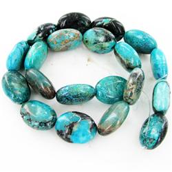 250ct Turquoise Lg. Bead Strand 15" (JEW-3004)