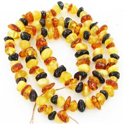 40ct Natural Amber Small Bead Strand 16" (JEW-2999)