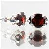 Image 2 : 5.38ctw Red Garnet Sterling Earrings (JEW-2645)