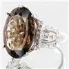 Image 2 : 40.5twc Smoky Quartz Diamond Sterling Ring (JEW-3417)