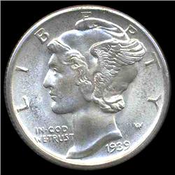 1939D Mercury Dime Gem MS65+ FB (COI-8380)