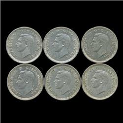 1941 Britian 3p Silver XF/AU 6pcs (COI-8819)