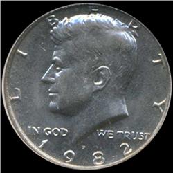 1982 Kennedy Half 50c Coin Graded GEM (COI-6913)