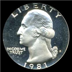 1981S Washington 25c Proof Graded ICG PR70 DCAM (COI-5389)