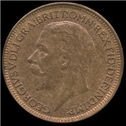 1927 Britian 1/4p MS64 (COI-8873)