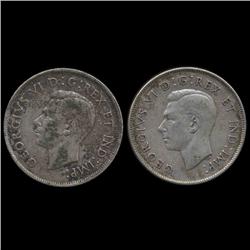 1940-45 Canada 50c XFAU (COI-8603)