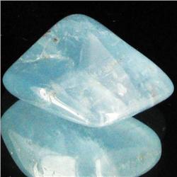 17.25ct Strong Blue Freeform Aquamarine Cabochon (GEM-33763)