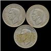 Image 1 : 1939 Britain Silver 1/2 Crown VF/XF 3pcs (COI-8880)
