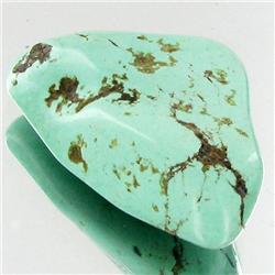 29.2ct Green Turquoise Freeform Cabochon (GEM-33803)