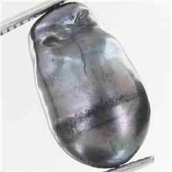 14.45ct Baroque Peacock Black South Sea Saltwater Pearl (GEM-33289)