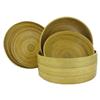 Image 1 : Spun Bamboo Stacking Canisters Set of 3 (DEC-170)