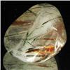 50.4ct Tourmaline Rutilated Quartz Freeform Cabochon (GEM-33897)