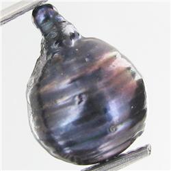 6.85ct Baroque Peacock Black South Sea Saltwater Pearl (GEM-33229)