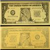 Image 1 : 2003 US $1 Gold Foil Bill 1.5 Grams 24k (CUR-06376A)