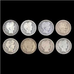 1901-15 Barber Halves Better Grade 8 Pcs (COI-8013)