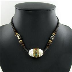 Tibet Shell Agate Bead Choker Necklace (JEW-3188)