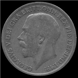 1921 British Geo V 1p F/VF ERROR (COI-8917)