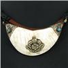 Image 1 : Tibet Shell Agate Bead Nickel Necklace (JEW-3278)