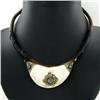 Image 2 : Tibet Shell Agate Bead Nickel Necklace (JEW-3278)