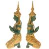 Image 3 : Male & Female Bronze Gilded Temple Guards (CLB-092)