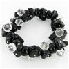 350ct Natural Black Onyx Crystal Bracelet (JEW-3456)