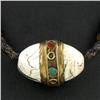 Image 2 : Tibet Shell Agate Bead Choker Necklace (JEW-3188)